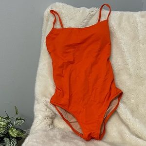 Andres Sarda Orange one piece Swimsuit